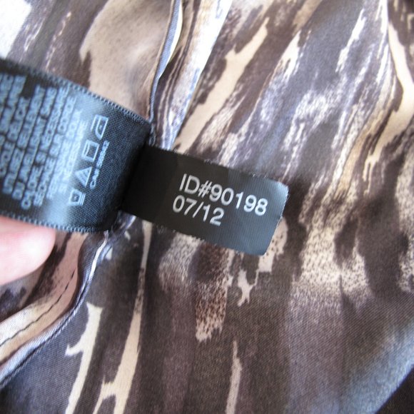 EXPRESS Taupe Silky Blouse with Open Shoulders - Picture 12 of 12